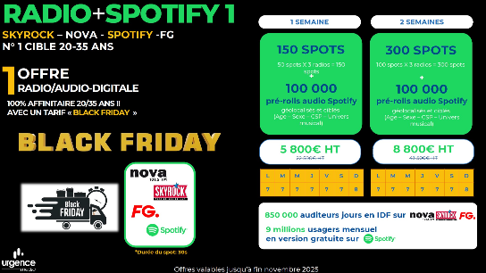 OFFRE BLACK FRIDAY SPOTIFY & RADIO FM
